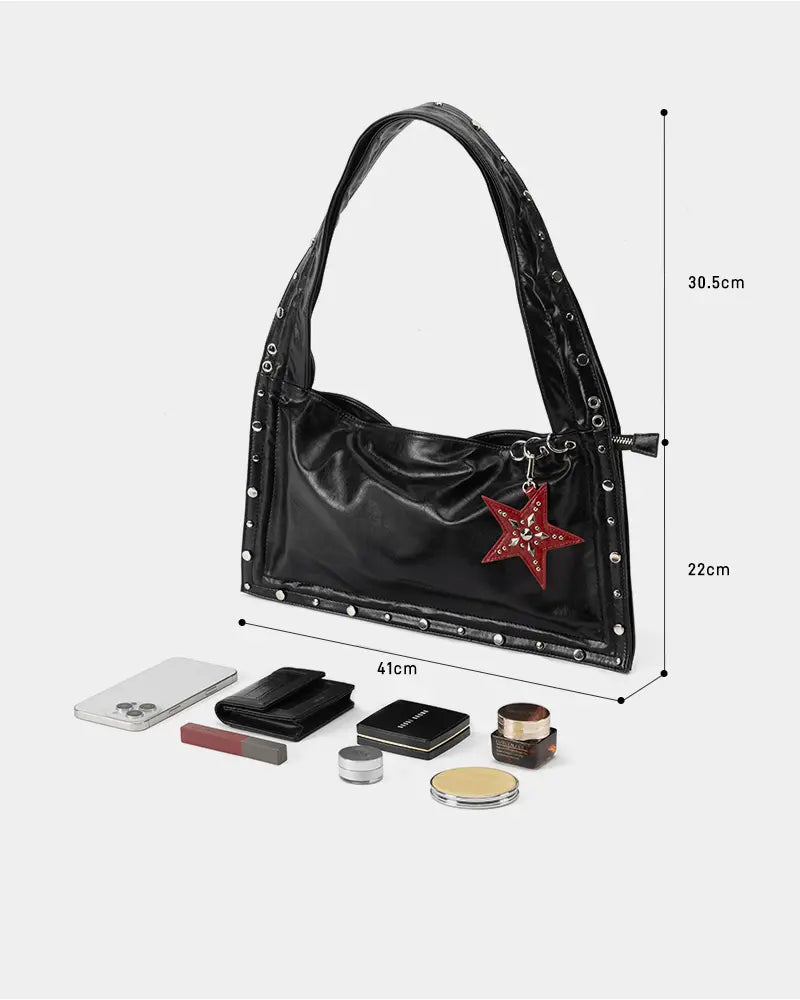 Heavy-metal style motorcycle bag