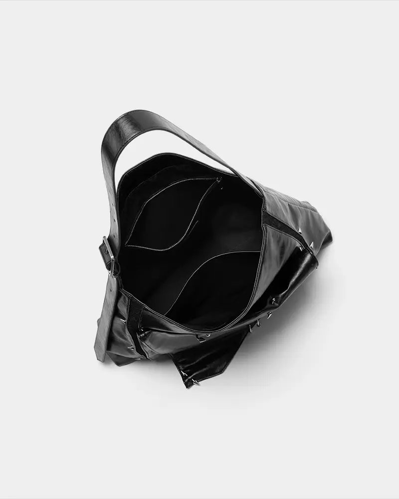 Lace bag with a fold-over flap