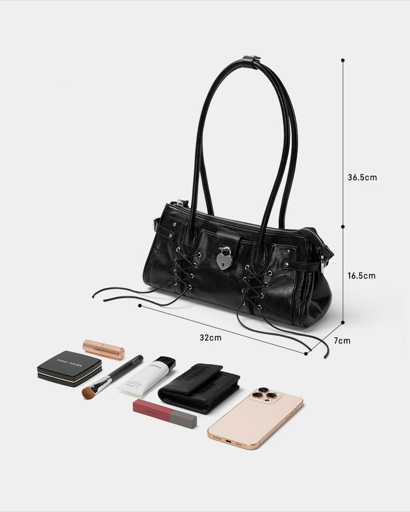Bound & Redemption Strap Shoulder Bag Black
