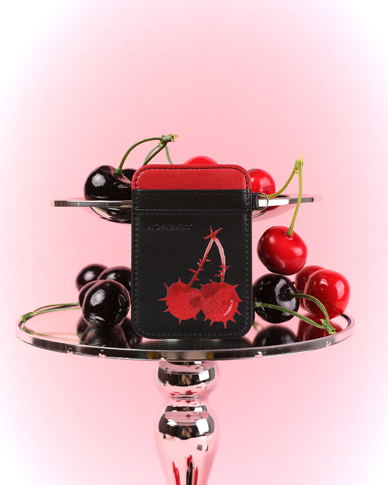 Edgy Cherry Magnetic Phone Card Pocket