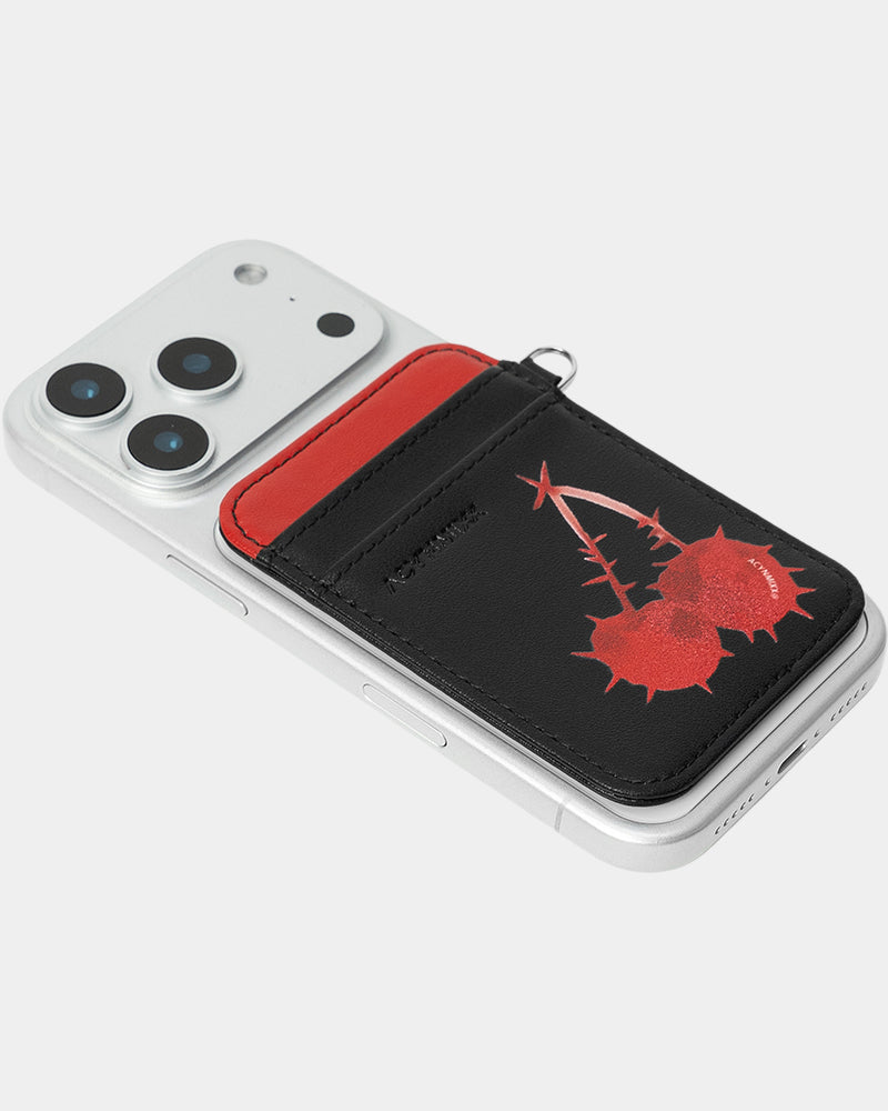 Edgy Cherry Magnetic Phone Card Pocket