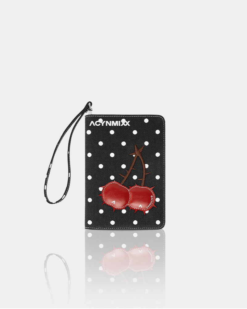 Evil Cherry Embossed Passport Holder