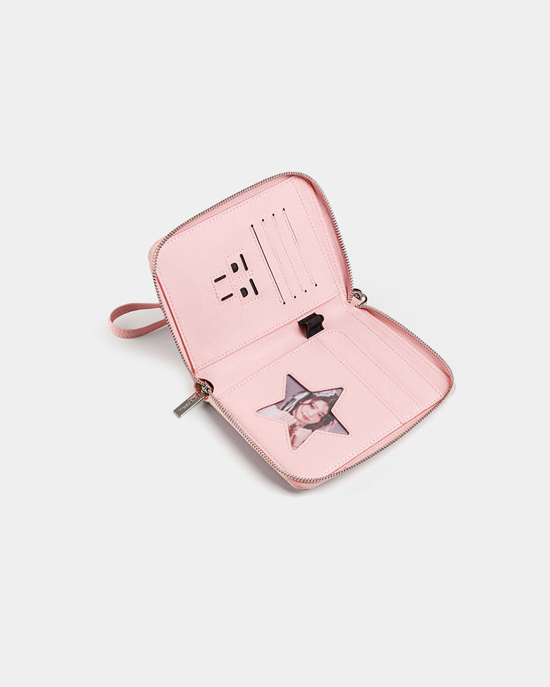 Pink Passport Holder with Stars and Polka Dots