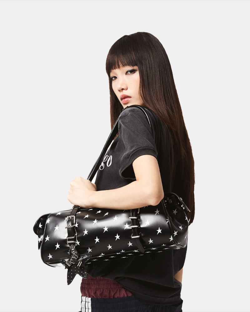 Star-patterned shoulder bag
