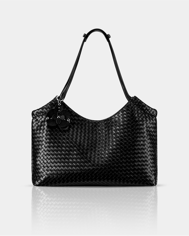 Romantic Decoding Woven Tote Bag Large