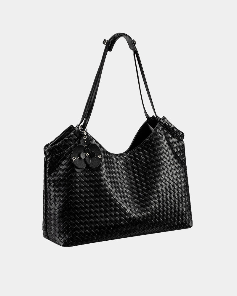 Romantic Decoding Woven Tote Bag Large
