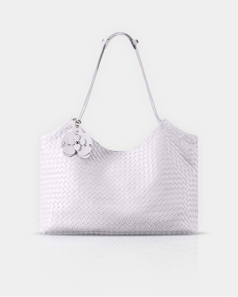 Romantic Decoding Woven Tote Bag Large