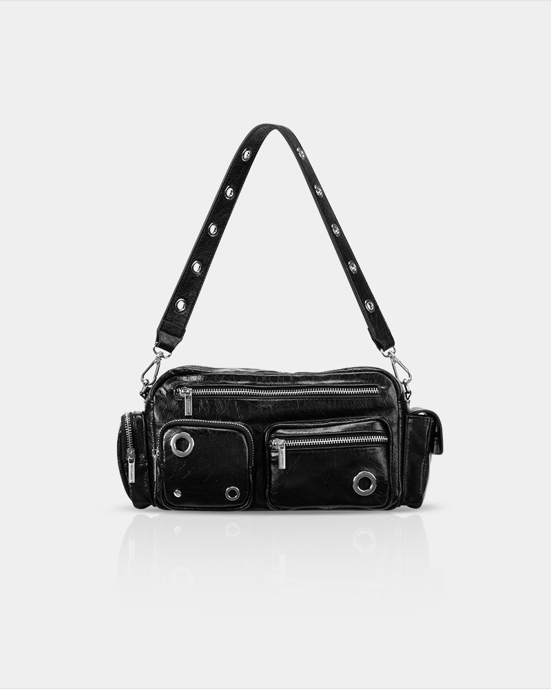 Wandering Urban Heavy Metal Crossbody Bag Black