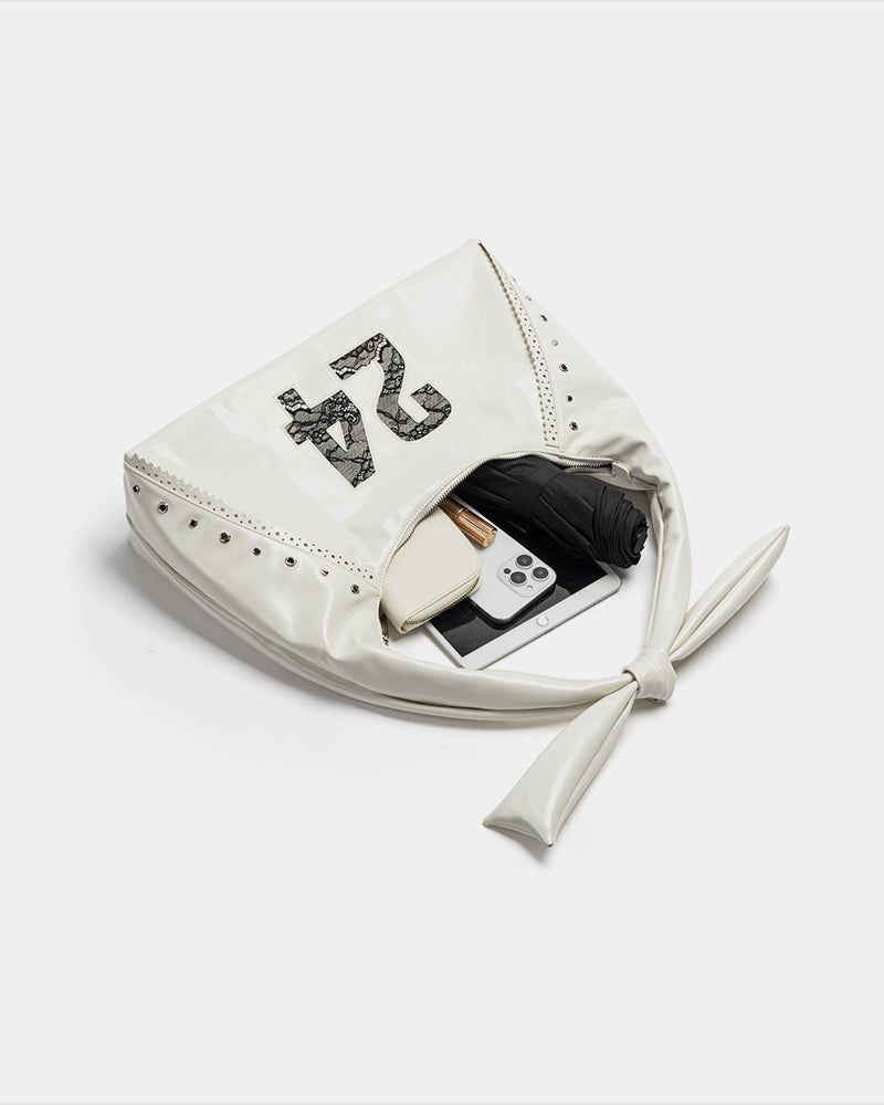 Pure Land Knight Knot Bag White