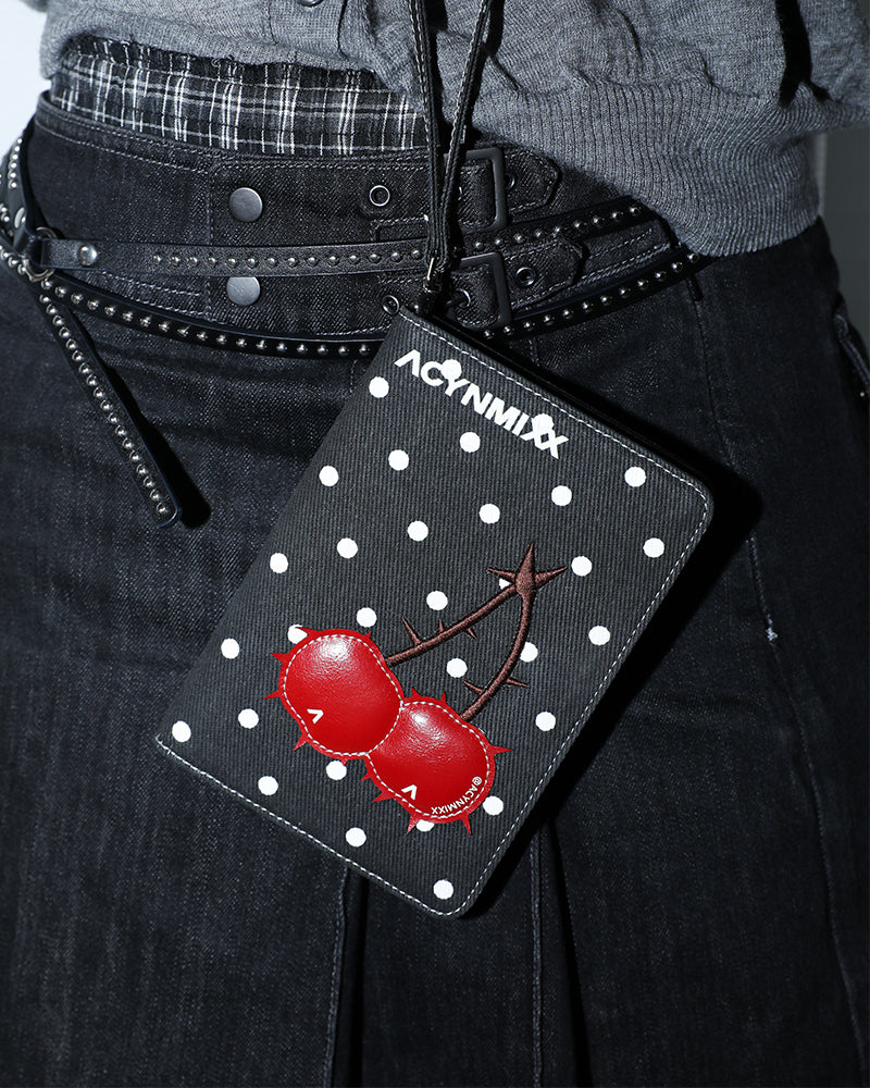 Evil Cherry Embossed Passport Holder