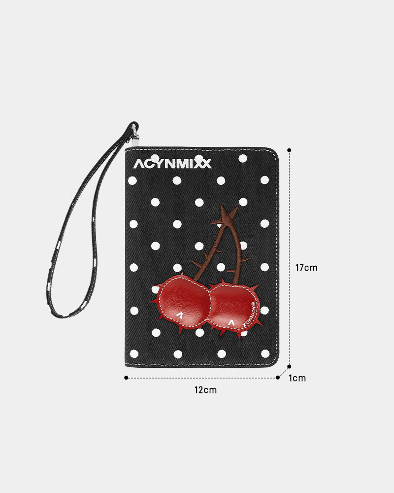Evil Cherry Embossed Passport Holder